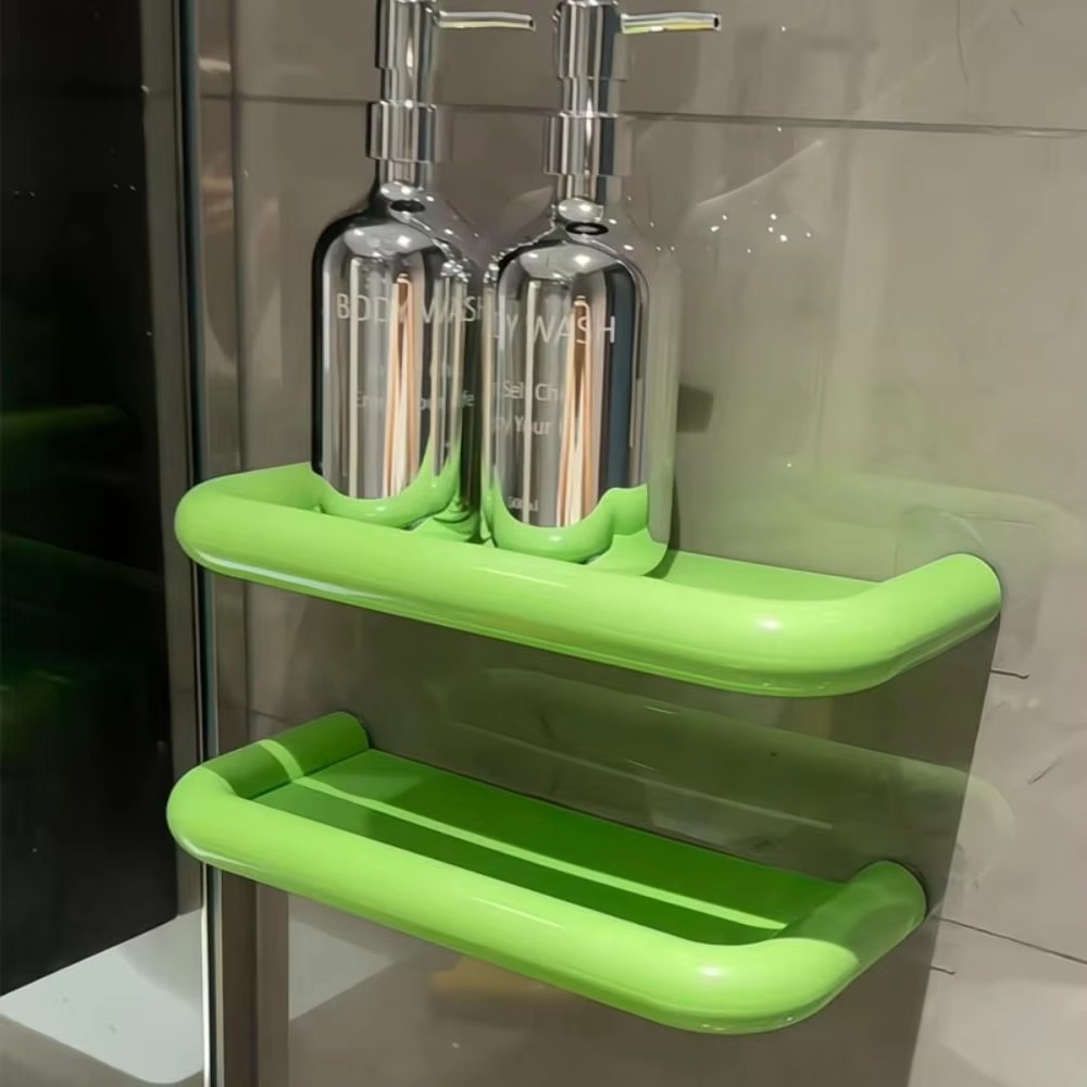 Dopamine Bathroom Storage Shelf Drainable Sturdy Wall Hanging Storage Rack High Quality Durable Toiletries Organizer Home