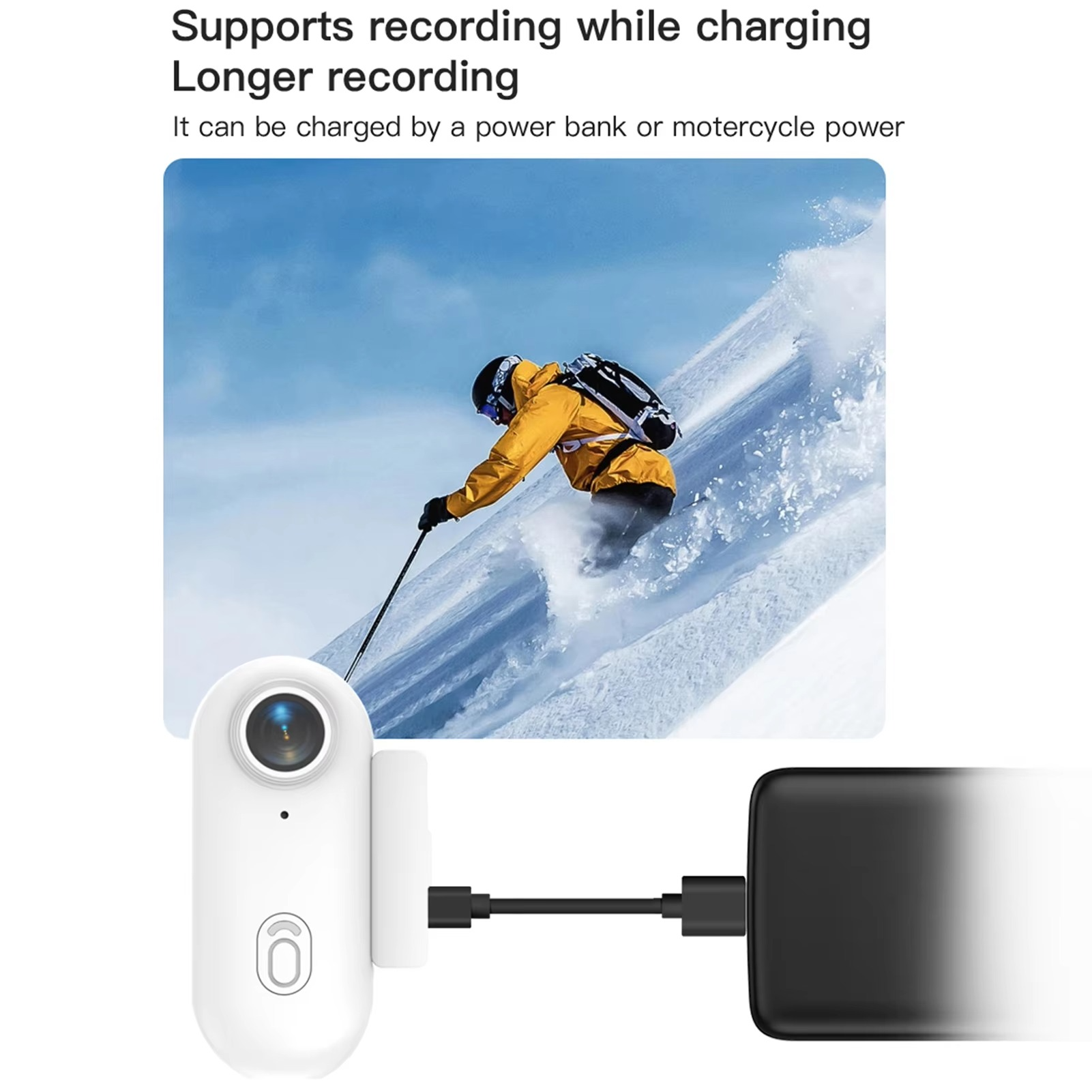 1080P Mini WiFi Sports Action Camera with Wide-Angle Lens & Magnetic Clip