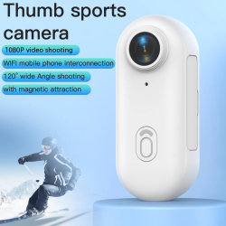 1080P Mini WiFi Sports Action Camera with Wide-Angle Lens & Magnetic Clip