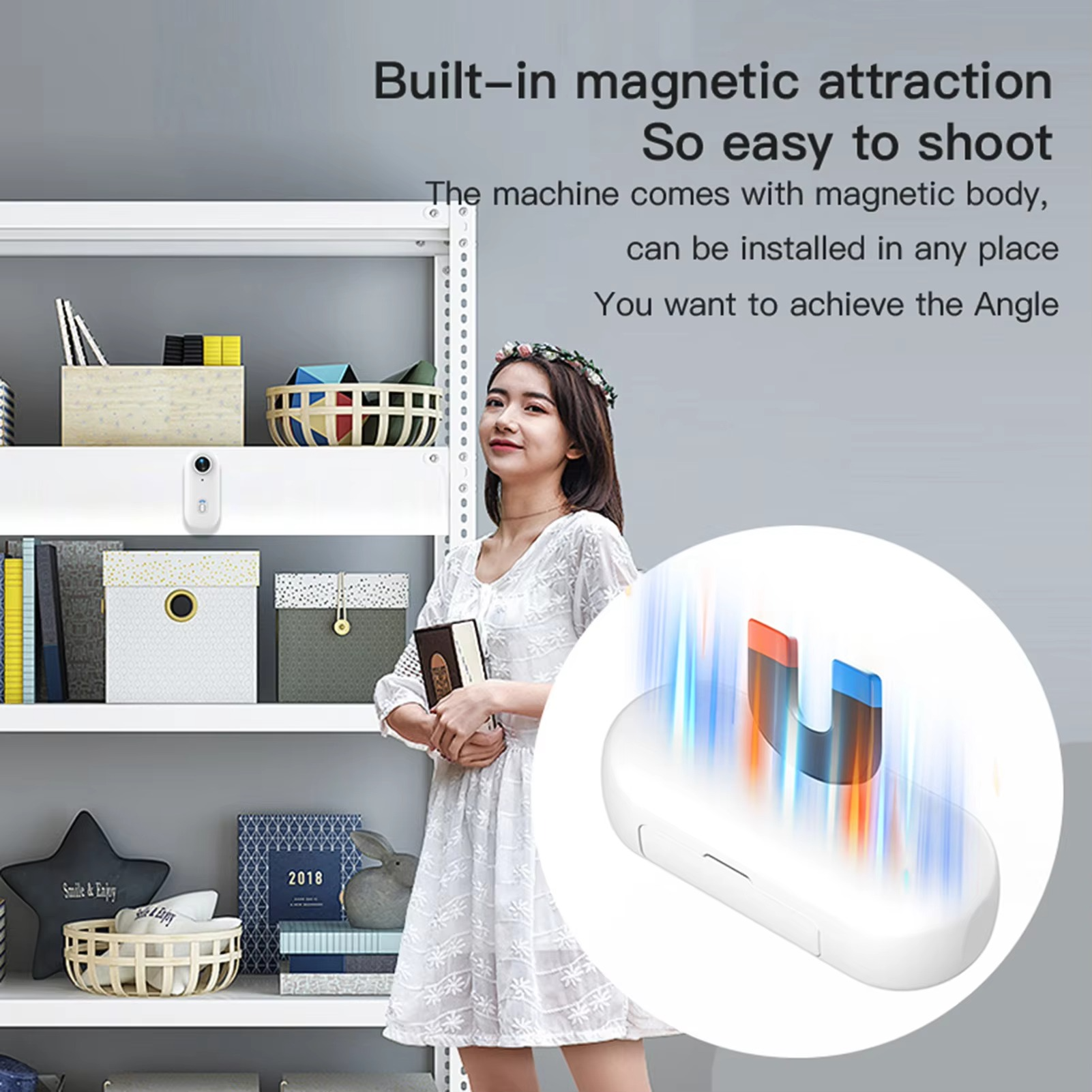 1080P Mini WiFi Sports Action Camera with Wide-Angle Lens & Magnetic Clip
