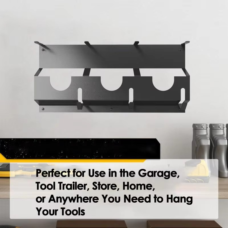 Angle Grinder Wall Storage Mount Metal Wall-Mounted Hanging Shelf Fixed Polishers Holder Stable Storage for Workshop Home Garage