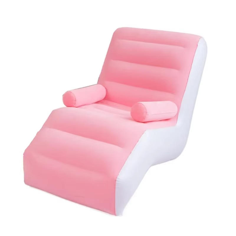 1Pc Inflatable Lazy Sofa Home Leisure Fashion Comfortable Inflatable Air Sleeping Bed Indoor Collapsible Bed Leisure Sofa