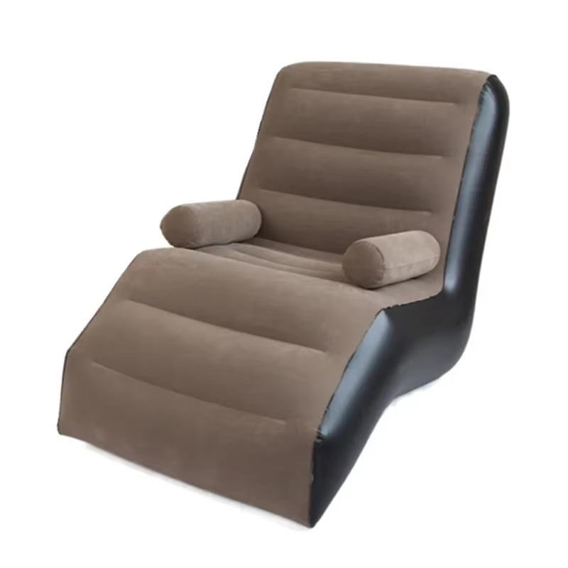 1Pc Inflatable Lazy Sofa Home Leisure Fashion Comfortable Inflatable Air Sleeping Bed Indoor Collapsible Bed Leisure Sofa