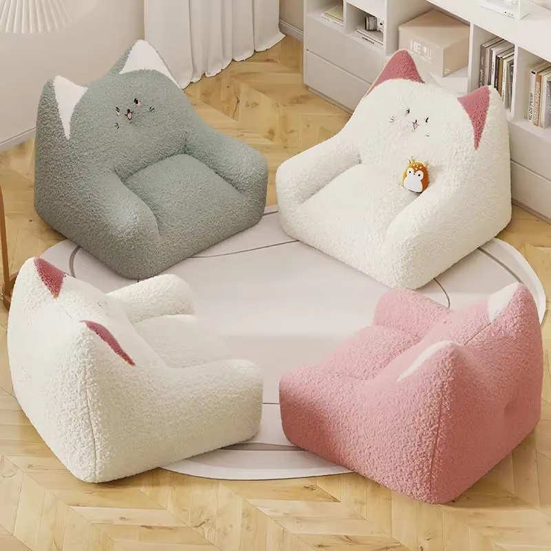 Mini Lazy Sofa Room Balcony Living Room Bedroom Floor Lamb Wool Small Sofa Home Floor Comfort Sofa Chair Sofas for living room