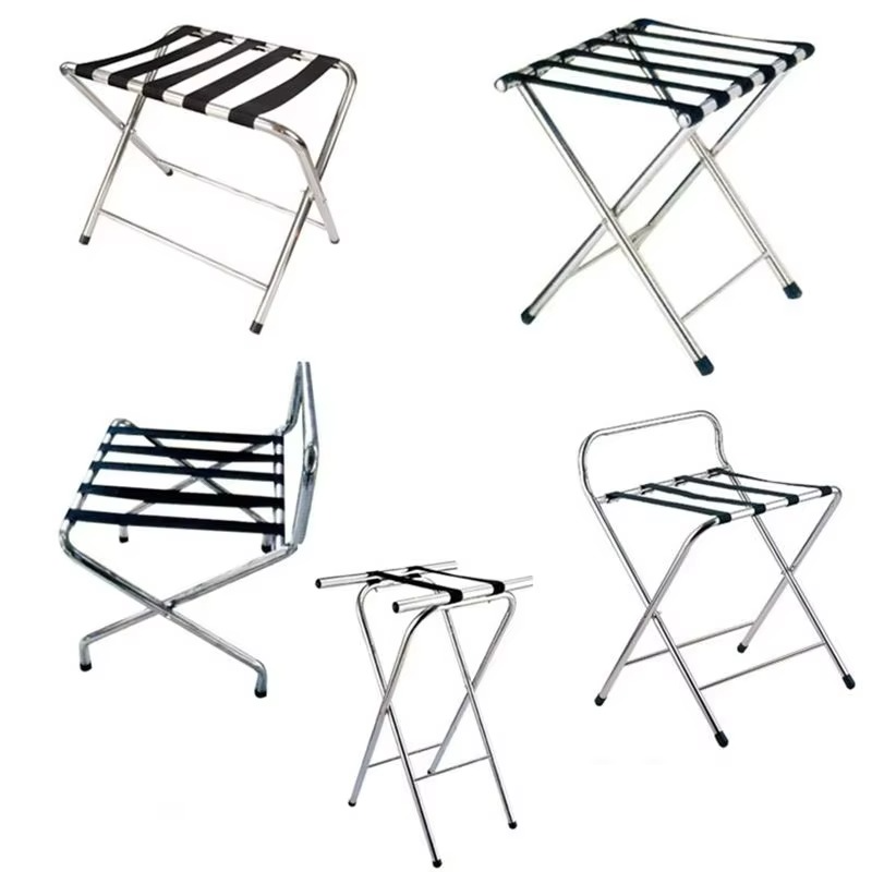 Hotel Wood Folding Luggage Rack Stand Shelf Stable Durable Suitcases Racks Foldable Baggage Holder Storage Holders and Racks