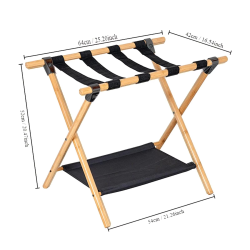Foldable Luggage Rack Suitcase Stand Heavy Duty for Hotel Travel Two Tier Shelf Luggage Holder Organizer Travel Bag Holder