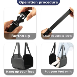 Foot Hammock for Flight, Plane Foot Hammock, Flight Essentials Hammock Support Plates Perfect for Long Travel Foot Leg Rest