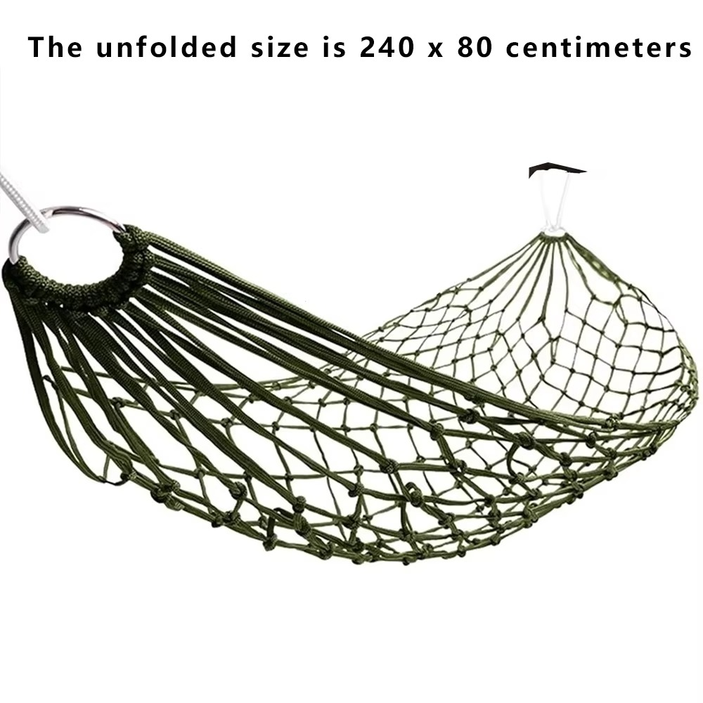 Garden Outdoor Thickened Nylon Rope Hammock Indoor Mesh Hammock Portable Simple Hammock Swing Chair