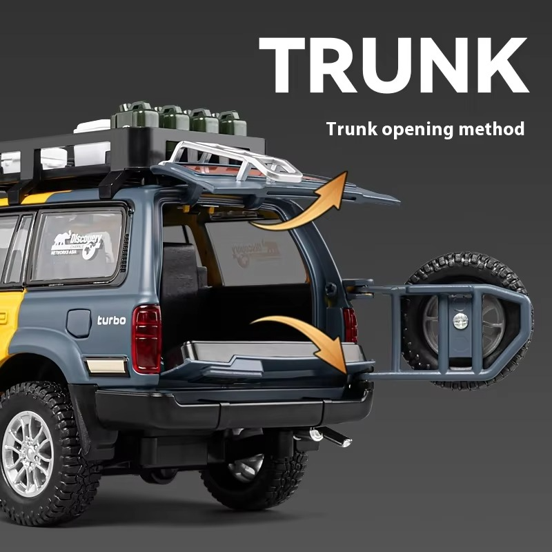 1:24 Scale LC80 Off-road Vehicle Alloy Car Model Diecast Toy Ornament Gift Souvenir Collectible