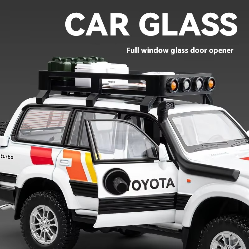 1:24 Scale LC80 Off-road Vehicle Alloy Car Model Diecast Toy Ornament Gift Souvenir Collectible