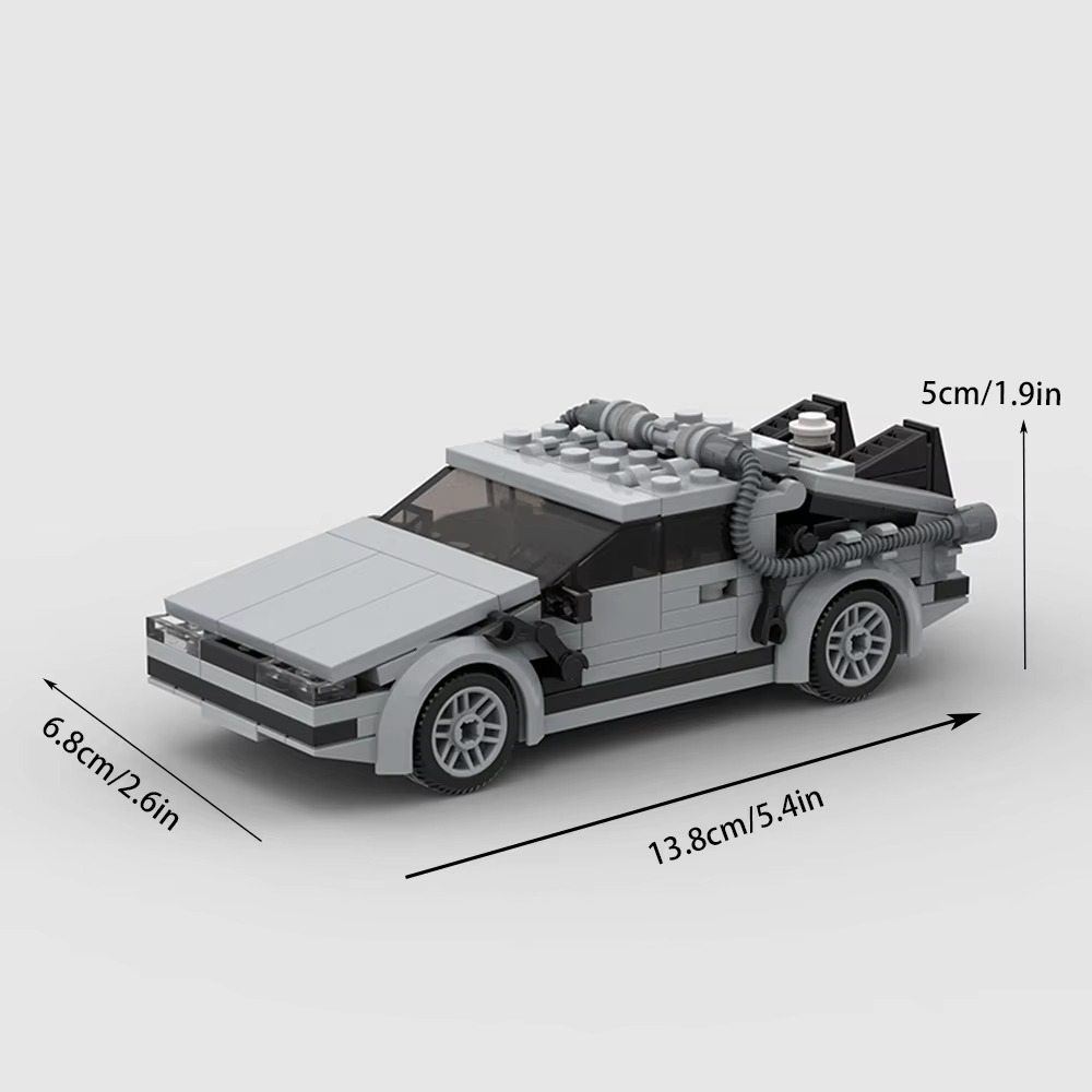 Delorean from BACK TO THE FUTURE MOC Speed Champions Building Blocks City Sports Racing Vehicle DIY Bricks Toys Christmas Gift