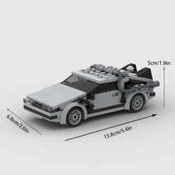 Delorean from BACK TO THE FUTURE MOC Speed Champions Building Blocks City Sports Racing Vehicle DIY Bricks Toys Christmas Gift