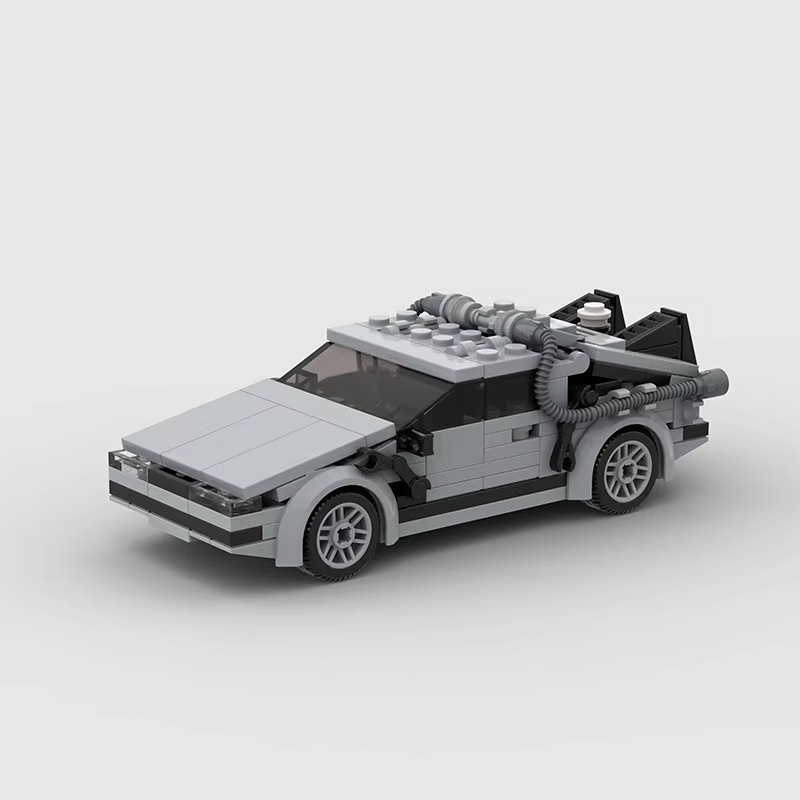 Delorean from BACK TO THE FUTURE MOC Speed Champions Building Blocks City Sports Racing Vehicle DIY Bricks Toys Christmas Gift