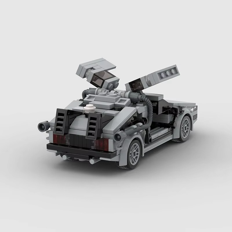 Delorean from BACK TO THE FUTURE MOC Speed Champions Building Blocks City Sports Racing Vehicle DIY Bricks Toys Christmas Gift