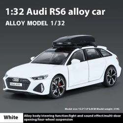 1:32 RS6 Toy Car Model With Sound And Light Doors Opened Alloy Diecast Model Vehicle Collection Toy for Boy Adult Festival Gif
