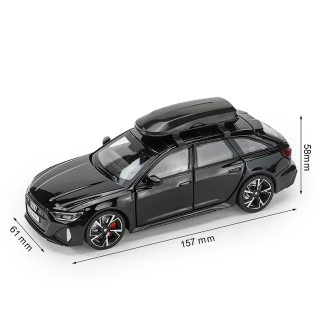 1:32 RS6 Toy Car Model With Sound And Light Doors Opened Alloy Diecast Model Vehicle Collection Toy for Boy Adult Festival Gif