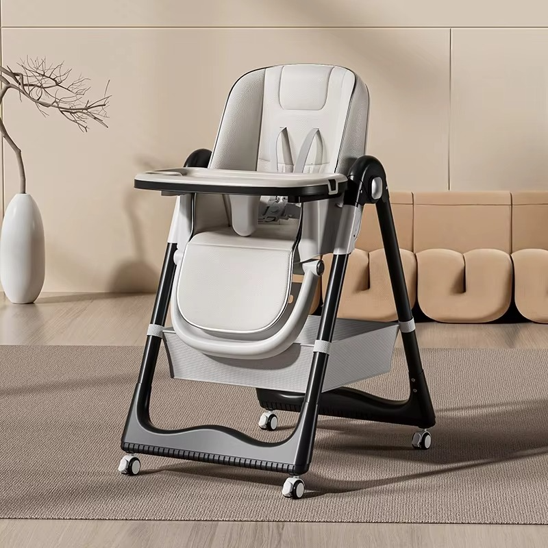 Baby Dining Chair Foldable Home Portable Baby High Chair Multifunctional Children's Growth Chair Lounge Chair Adjustable Height