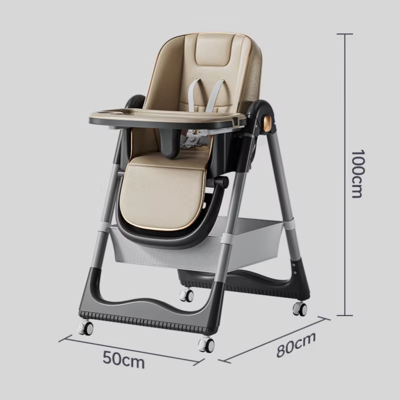 Baby Dining Chair Foldable Home Portable Baby High Chair Multifunctional Children's Growth Chair Lounge Chair Adjustable Height