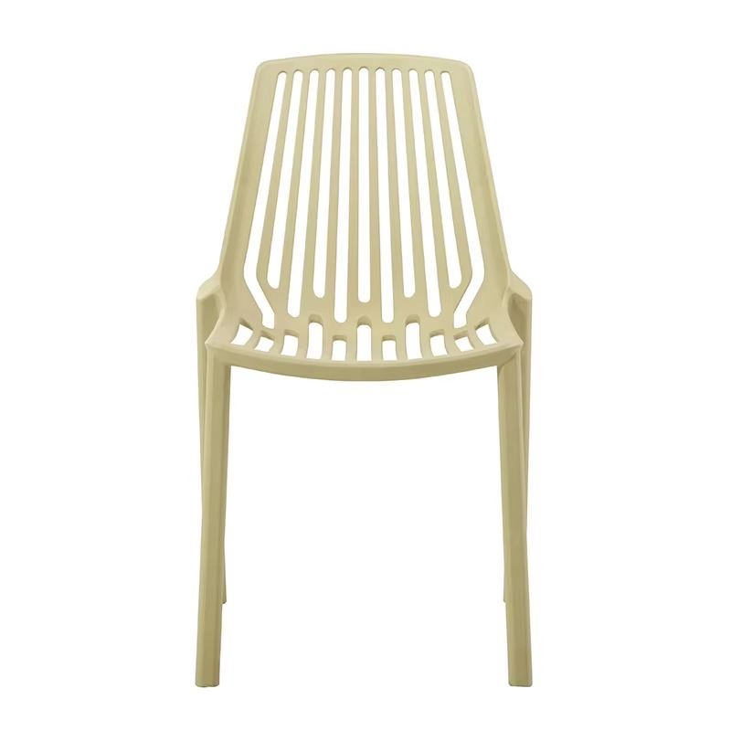 Vertical hollow Nordic creative plastic dining chair, simple modern restaurant chair, dining home leisure chai