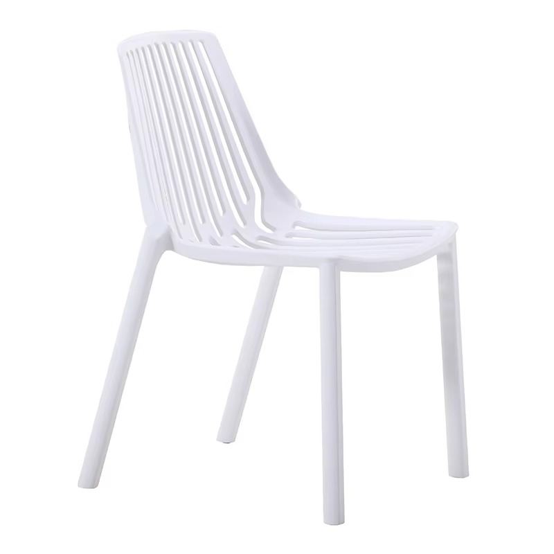 Vertical hollow Nordic creative plastic dining chair, simple modern restaurant chair, dining home leisure chai