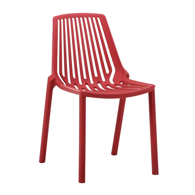 Vertical hollow Nordic creative plastic dining chair, simple modern restaurant chair, dining home leisure chai