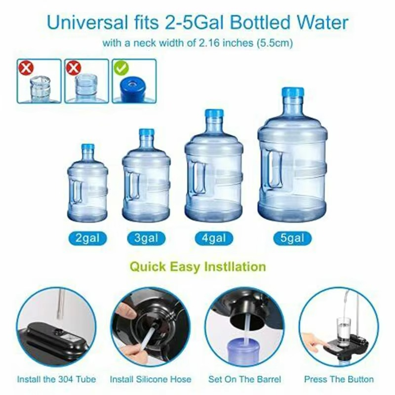Electric Water Gallon Pump Automatic Water Bottle Dispenser Rechargeable Water Pump Dispenser With Stand Water Dispenser
