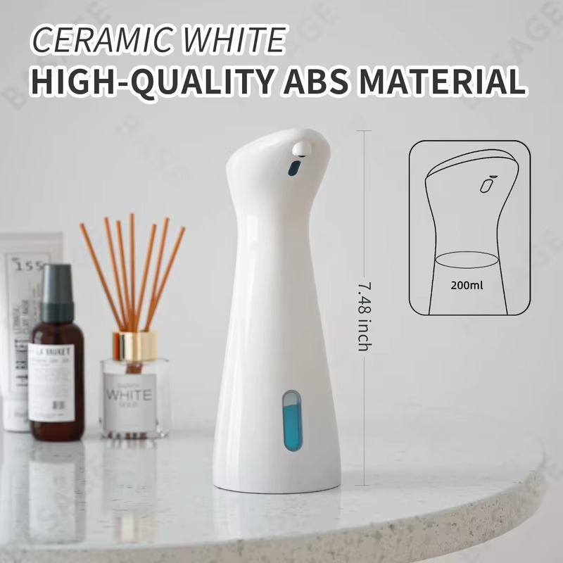 Automatic Sensor Soap Dispenser White High Quality Abs Waterproof Hand Soap Sensor Bathroom Smart Wash Handpiece