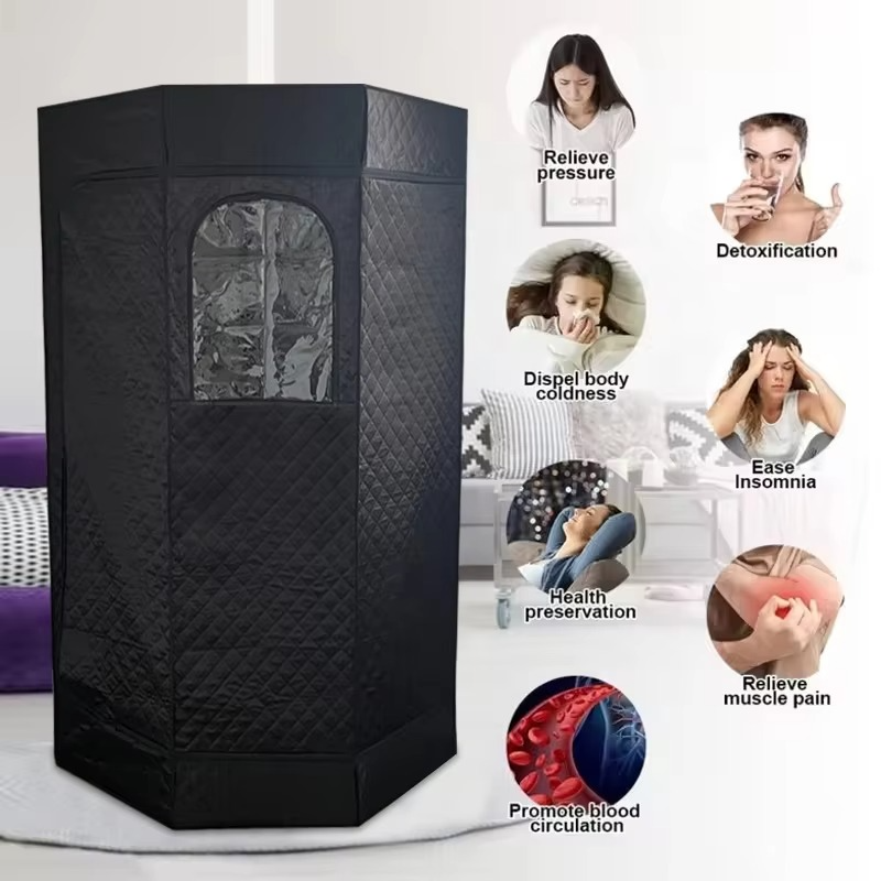 Full Body Home Relaxation Steam Wet Sauna Box 3L Steamer Portable Foldable Far Infrared Sauna Tent Indoor Spa Tubs Sauna Rooms