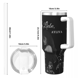 Stainless Steel Tumbler Ayliva In Liebe Flower Thermal Mug Keep Heat Hot Drinks Mugs Cup Beach Custom DIY Water Bottle
