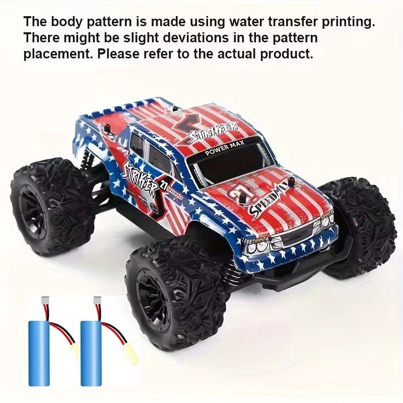 1:20 scale remote control truck, dual battery life, 2.4Ghz high-speed remote control car, four-wheel independent suspension