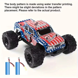 1:20 scale remote control truck, dual battery life, 2.4Ghz high-speed remote control car, four-wheel independent suspension