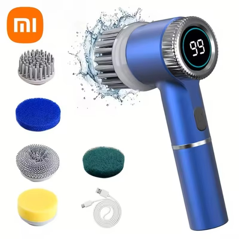Xiaomi 5 in 1 Power Scrubber 5 Replaceable Brush Head Electric Spin Scrubber Bathroom Cleaning Brush Power Scrubber