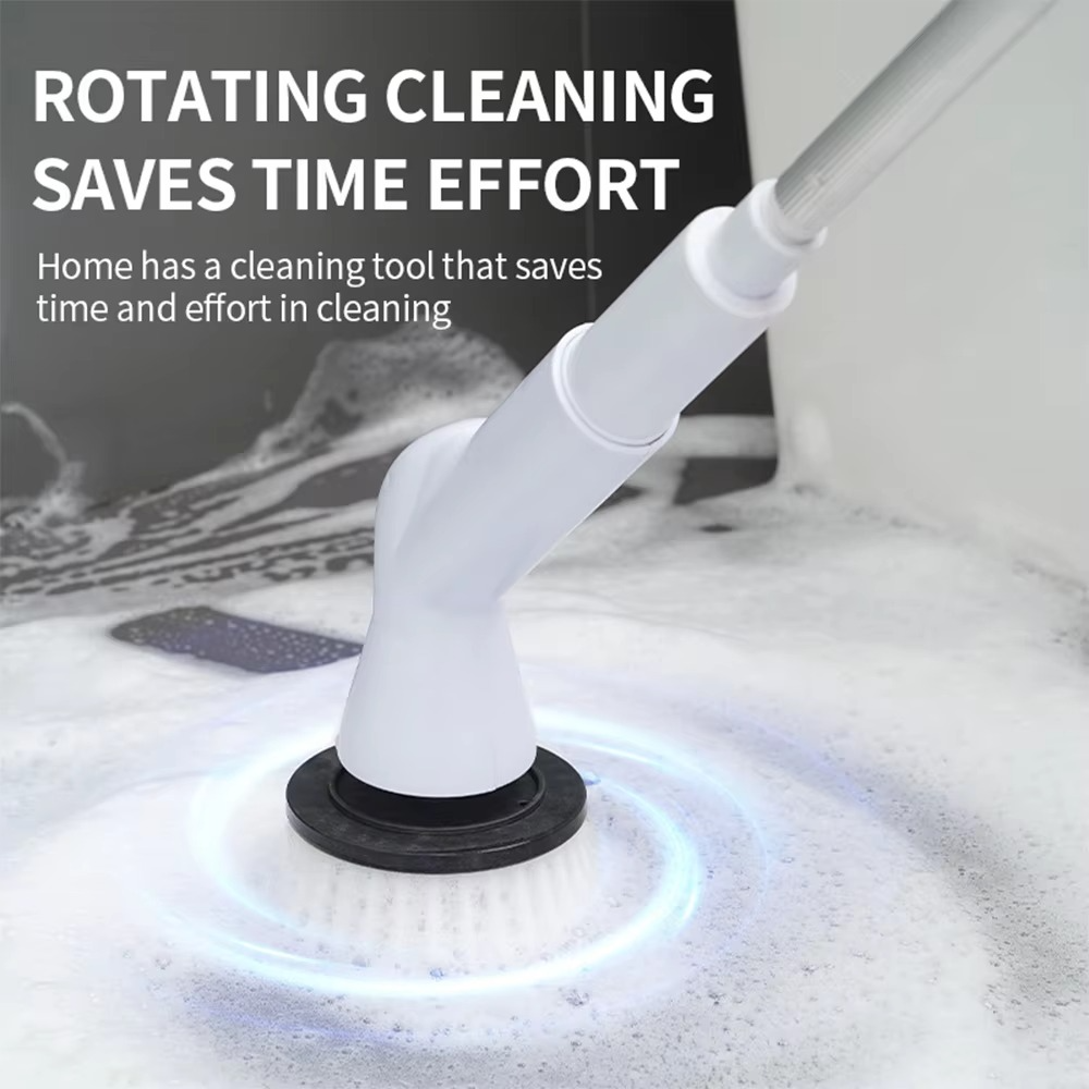 Electric Cleaning Brush, Electric Rotary Floor Scrubber, Wireless Electric Rotary Scrubber, Replaceable 7 Brush Heads