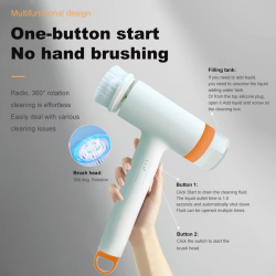 New Multifunctional Wireless Electric Clean Brush Multi Brush Head Replacement Handheld Gap Brush Kitchen Floor Brush