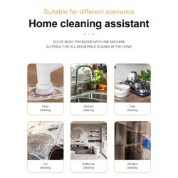 New Multifunctional Wireless Electric Clean Brush Multi Brush Head Replacement Handheld Gap Brush Kitchen Floor Brush