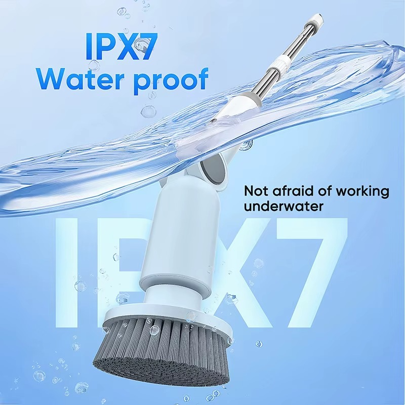 8-in-1 Electric Cleaning Brush Cordless Rotating Scrubber for Bathroom Kitchen Tiles Windows Toilet Multifunctional Household to