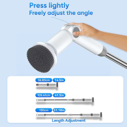 8-in-1 Electric Cleaning Brush Cordless Rotating Scrubber for Bathroom Kitchen Tiles Windows Toilet Multifunctional Household to
