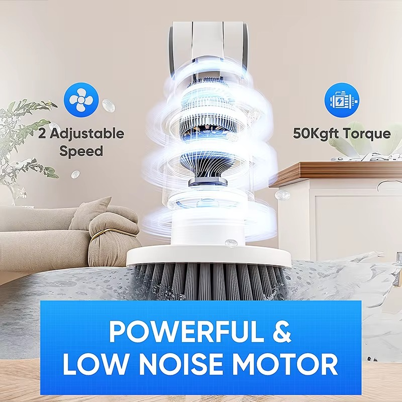 8-in-1 Electric Cleaning Brush Cordless Rotating Scrubber for Bathroom Kitchen Tiles Windows Toilet Multifunctional Household to