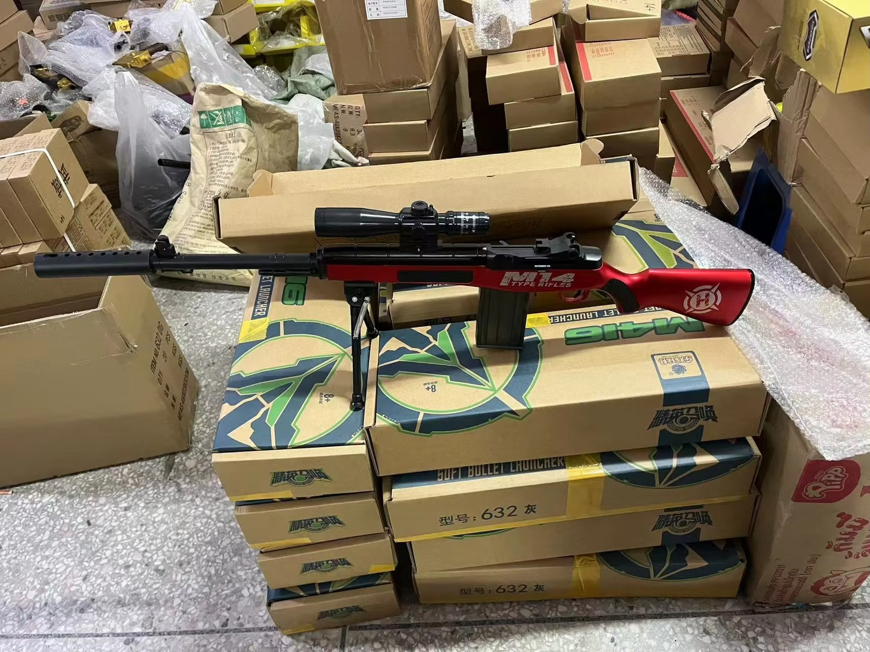 M14 Soft-Bullet Gun Can Be Fired Toy Gun Boy Sniper Rifle Manually Loaded Rifle Model 2025 Christmas Gift