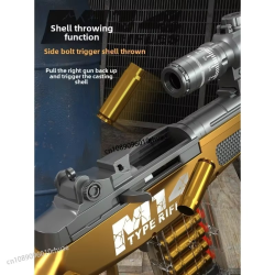 M14 Soft-Bullet Gun Can Be Fired Toy Gun Boy Sniper Rifle Manually Loaded Rifle Model 2025 Christmas Gift