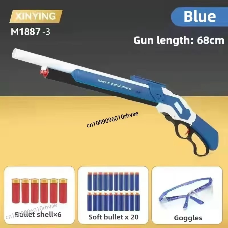 M1887 Soft Bullet Shell Ejecting Toy Guns Rifle Airsoft Gun Weapons Adults Manual Pneumatic Launcher Boys Outdoor 2025 New