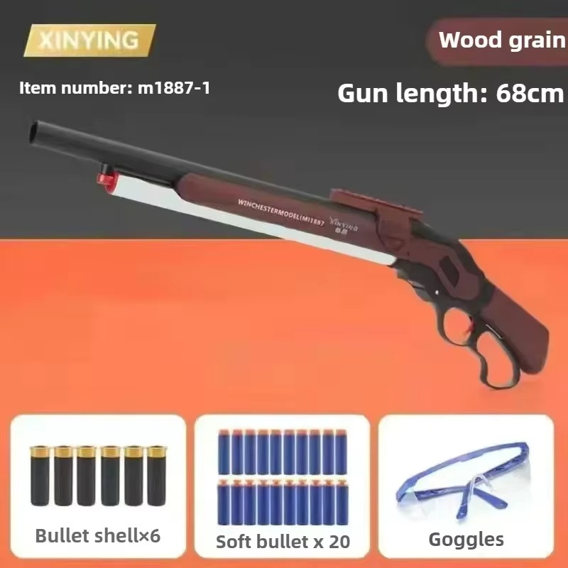M1887 Soft Bullet Shell Ejecting Toy Guns Rifle Airsoft Gun Weapons Adults Manual Pneumatic Launcher Boys Outdoor 2025 New