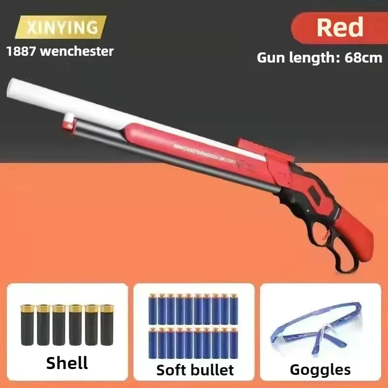 M1887 Soft Bullet Shell Ejecting Toy Guns Rifle Airsoft Gun Weapons Adults Manual Pneumatic Launcher Boys Outdoor 2025 New