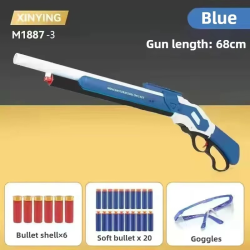 M1887 Soft Bullet Shell Ejecting Toy Guns Rifle Airsoft Gun Weapons Adults Manual Pneumatic Launcher Boys Outdoor 2025 New