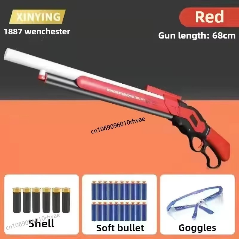 M1887 Soft Bullet Shell Ejecting Toy Guns Rifle Airsoft Gun Weapons Adults Manual Pneumatic Launcher Boys Outdoor 2025 New