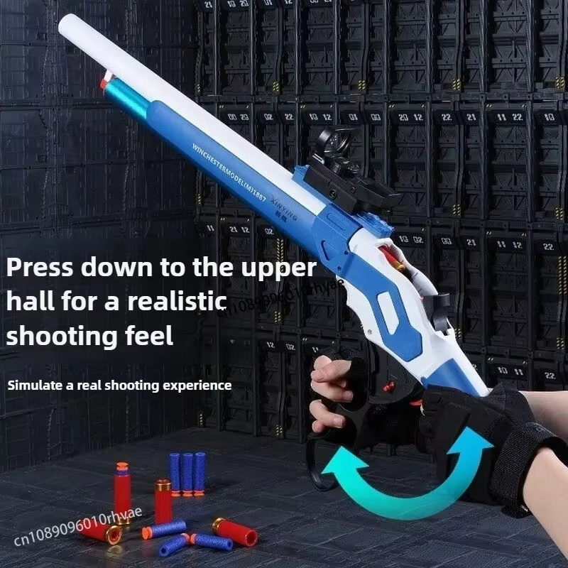 M1887 Soft Bullet Shell Ejecting Toy Guns Rifle Airsoft Gun Weapons Adults Manual Pneumatic Launcher Boys Outdoor 2025 New