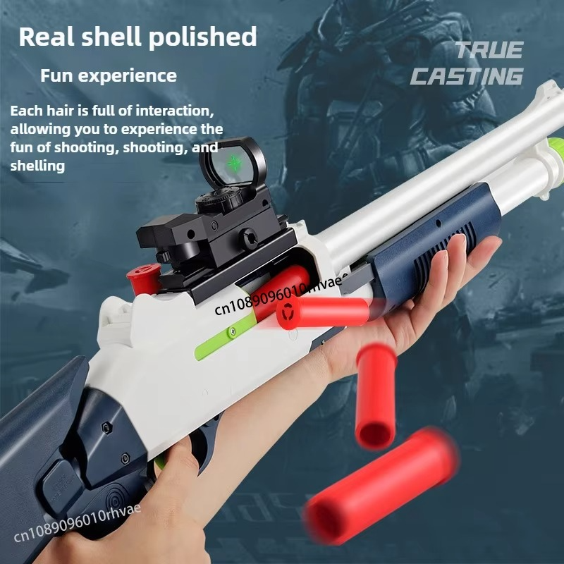 1014 Soft Bullet Gun Shell Spray Gun 870 Boys Outdoor Battle Toy Gun Shotgun Model Gun Simulation Christmas Gift 2025