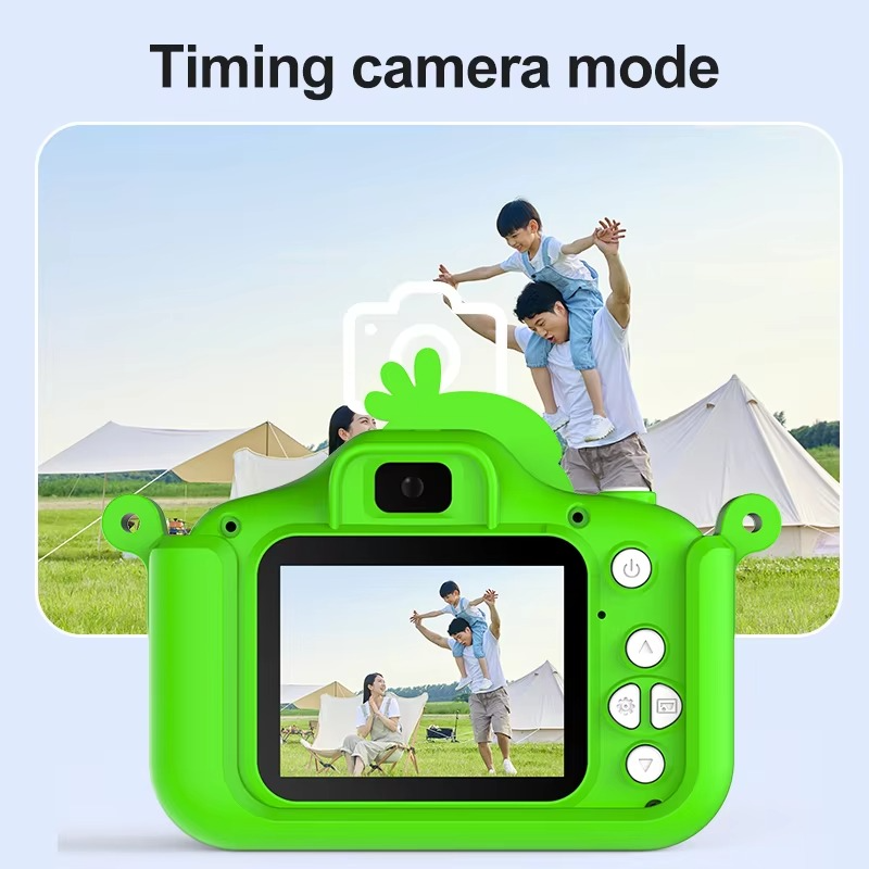 Children’s 1080P Digital Camera with 2" Screen – Cartoon Parrot Toy, 32GB Gift for Kids