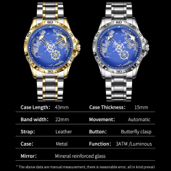 GLENAW Top Brand Mens Luxury Watch Stainless Steel Luminous Clock Casual Chic Waterproof Outdoor Sport Watch Relogio Masculino