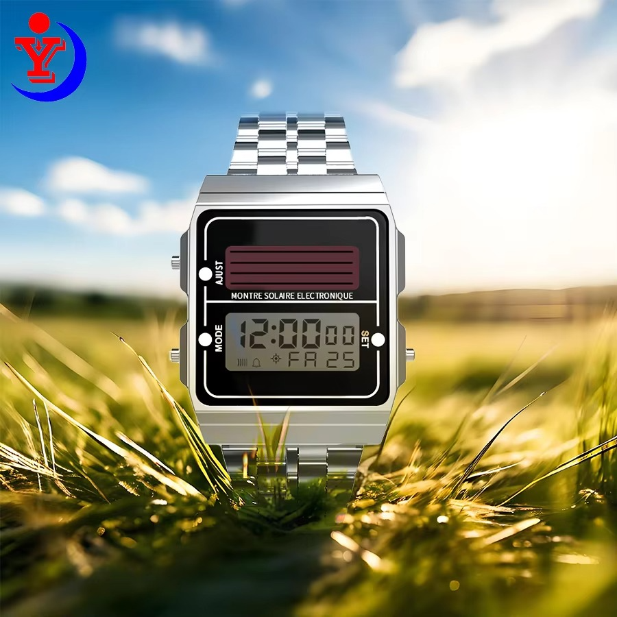 Fashion couple sports watch women's stainless steel strap digital clock women's men's multifunctional electronic watch